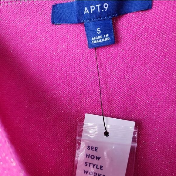 Apt. 9 festive two color block long sleeve sweater - Picture 6 of 11